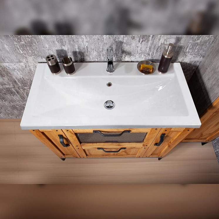 Комплект мебели для ванной Лофт 100 Метрополитен грей раковина Mario
